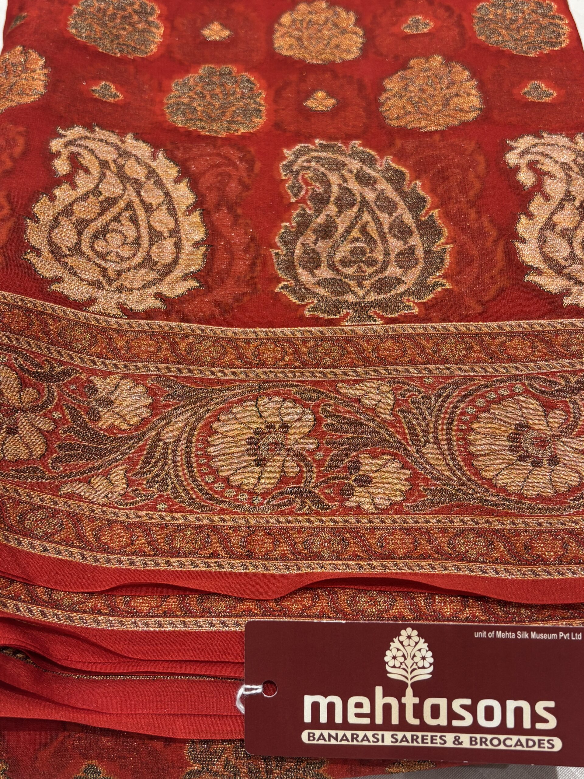 Pure Silk Chiffon Banarasi Saree