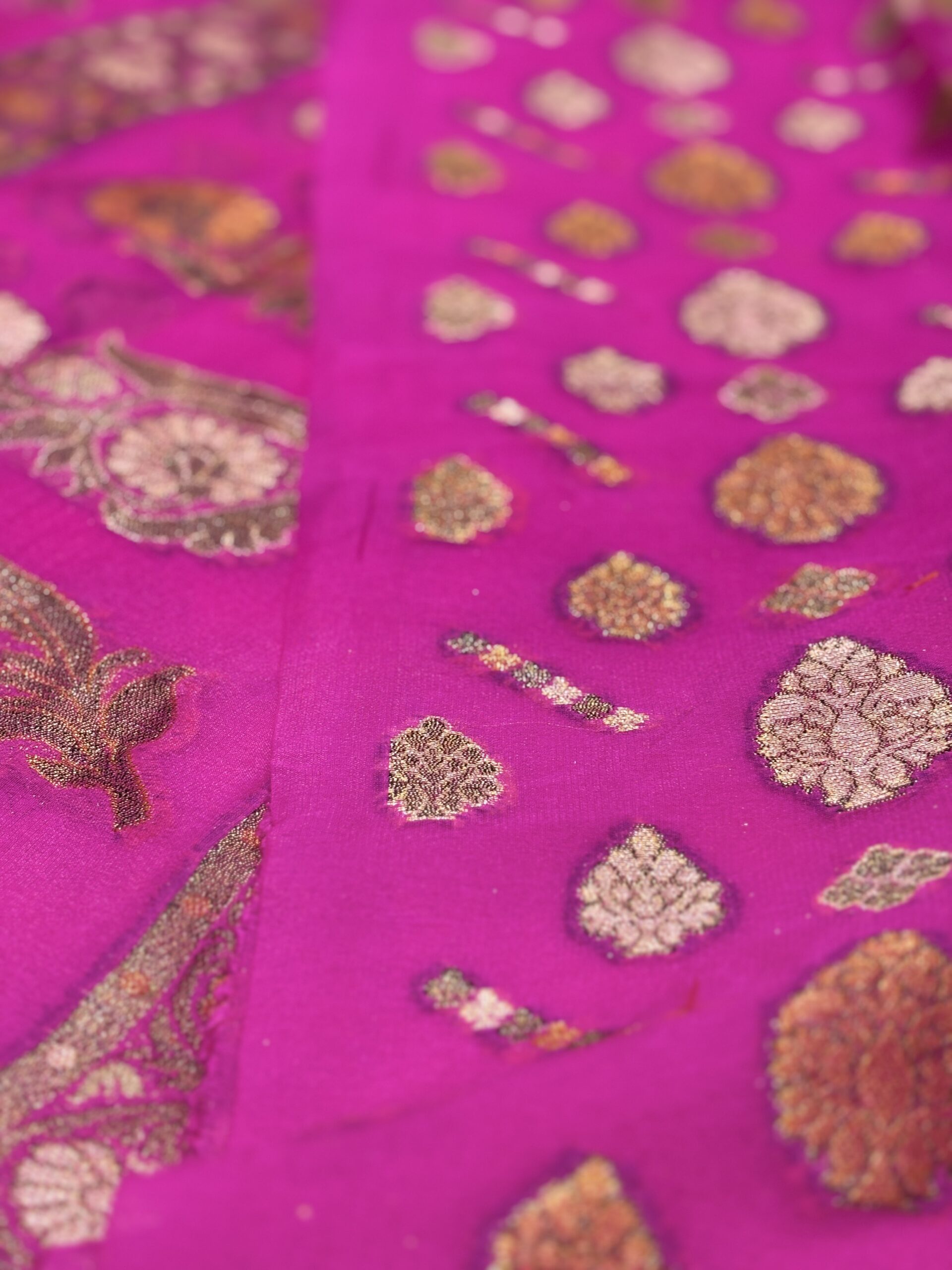 Banarasi Pure Silk Chiffon Saree - Image 7