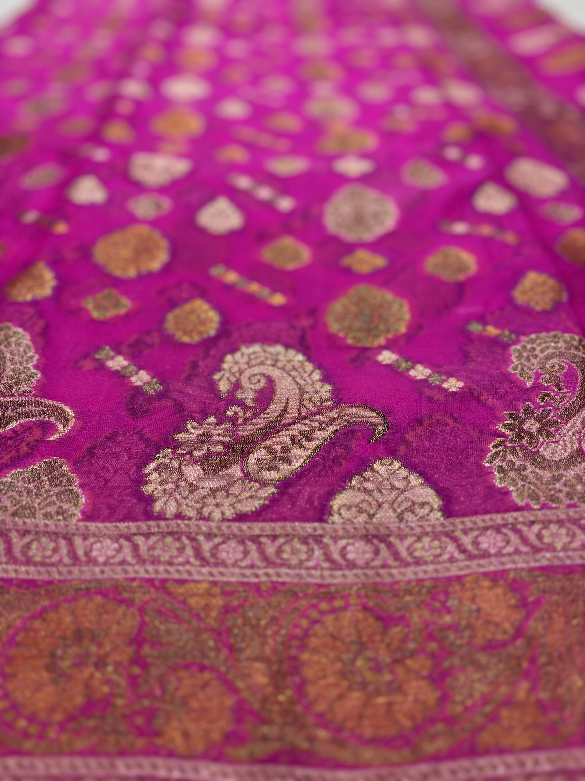 Banarasi Pure Silk Chiffon Saree - Image 5