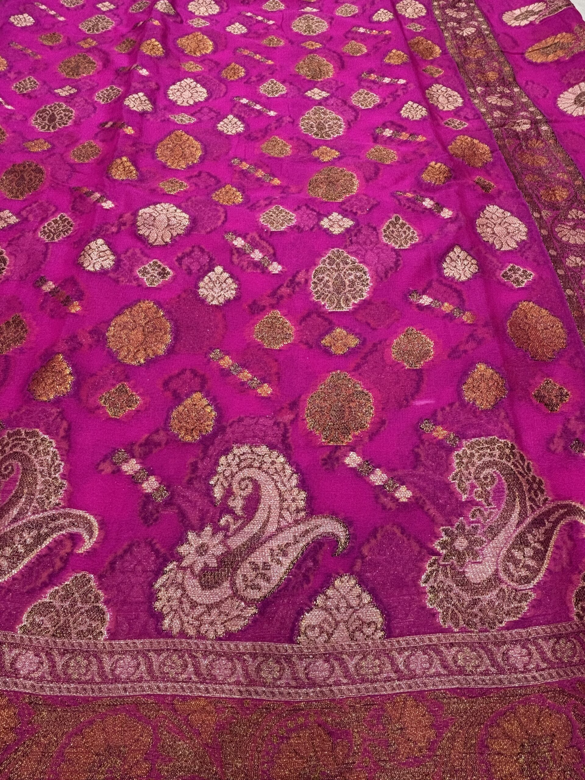 Banarasi Pure Silk Chiffon Saree - Image 4