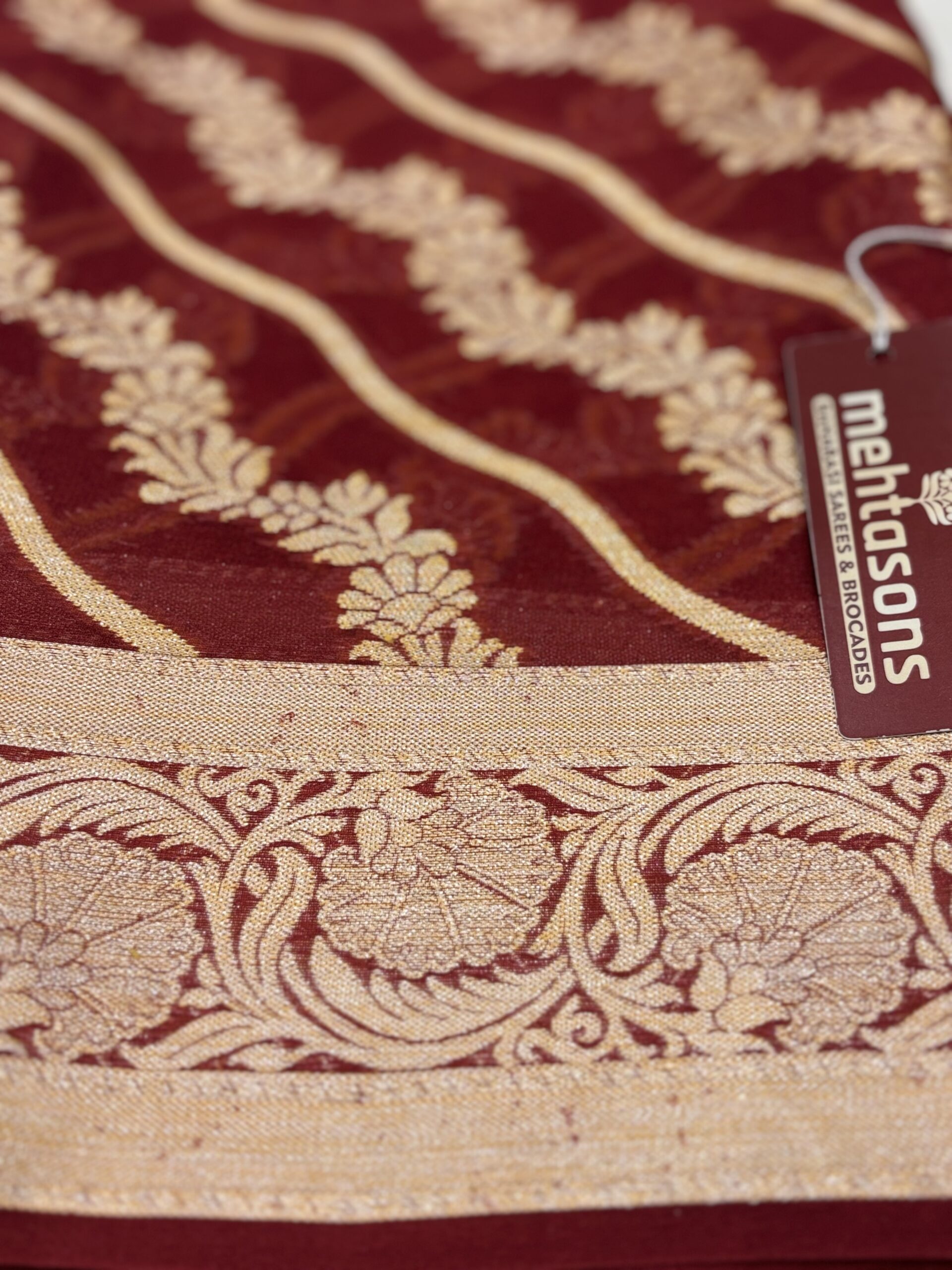 Pure Silk Chiffon Saree- Red