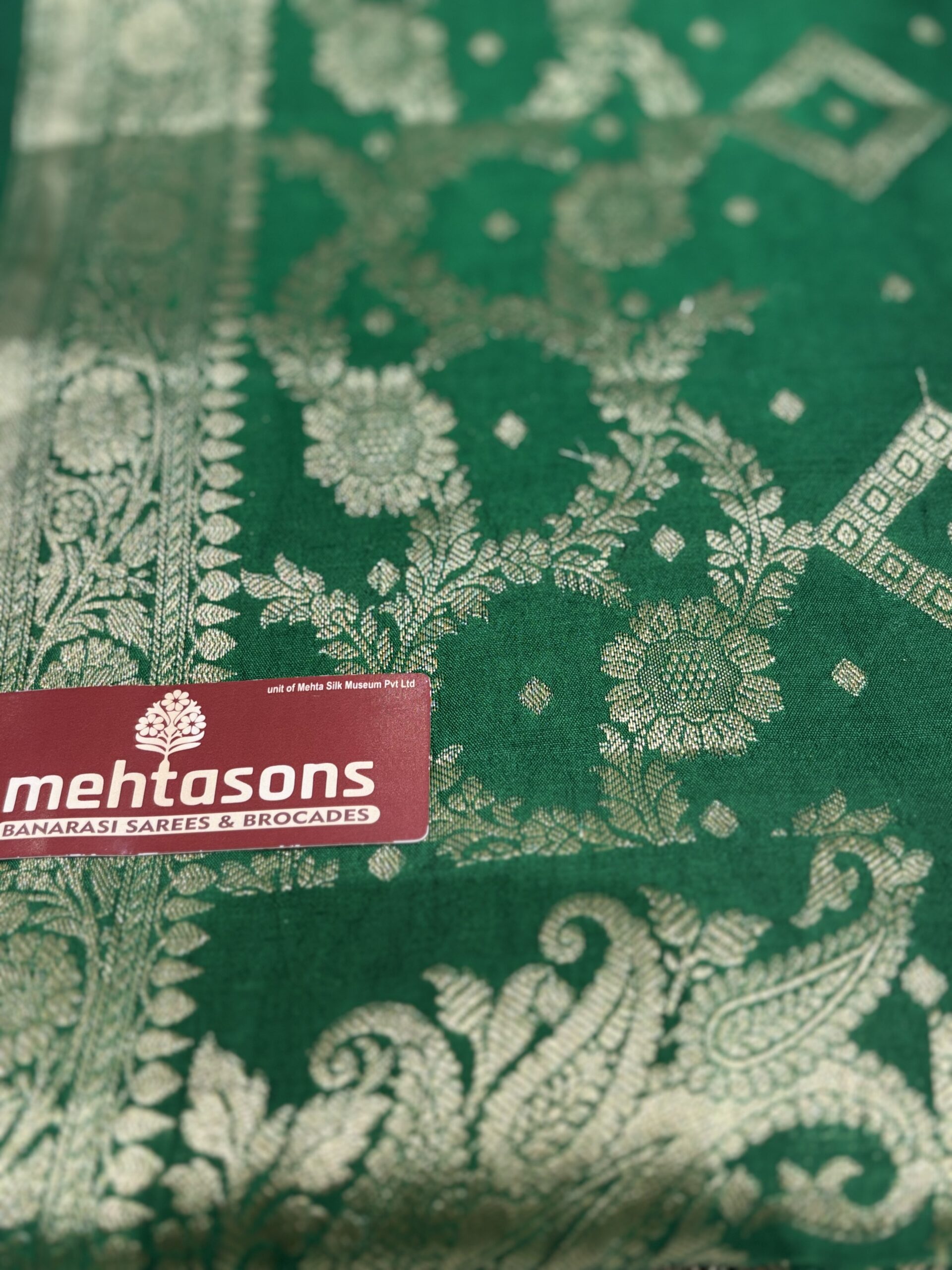 Pure Spun Silk Saree - Green