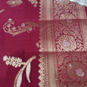 Pure Spun Silk Banarasi Saree - Red