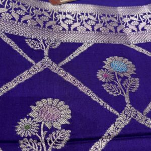 Pure Spun Silk Banarasi Saree - Purple