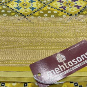 Pure Crepe Silk Printed Saree - Yellow