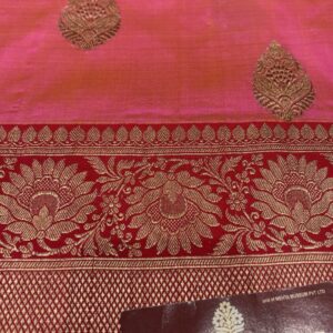 Pure Katan Silk Handloom Saree - Pink