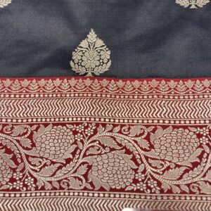 Pure Katan Silk Handloom Saree - Black