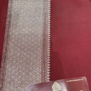 Pure Katan Silk Saree - Maroon