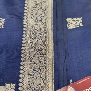 Pure Katan Silk Handloom Saree - Blue