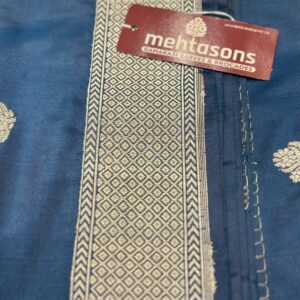 Pure Katan Silk Handloom Saree - Dark Blue