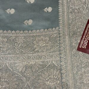 Mashru Silk Saree - Grey