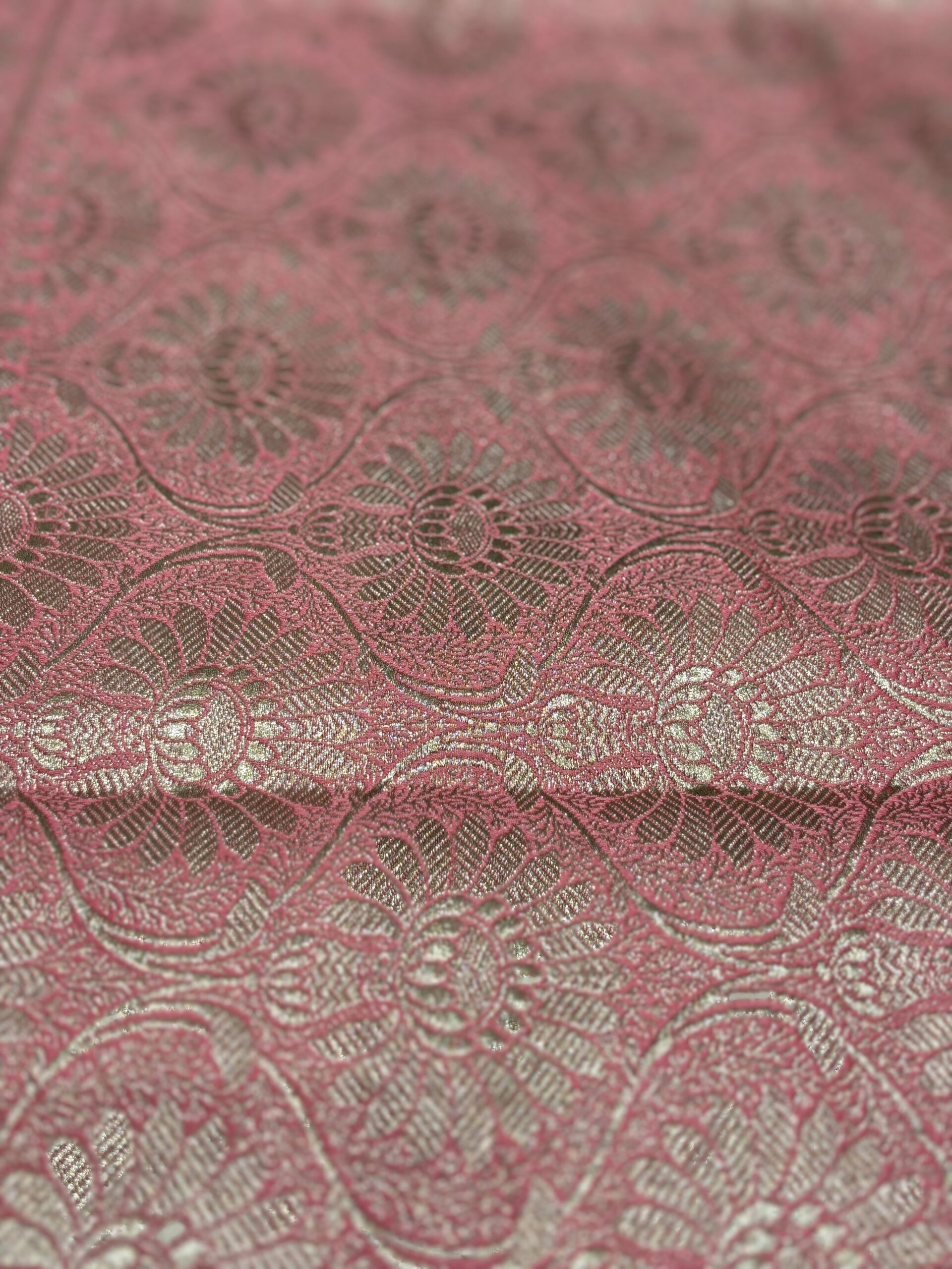 Mashru Silk Saree - Light Pink - Image 4