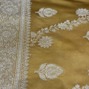 Mashru Silk Saree - Yellow